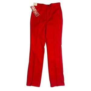 Longstreet Vintage Y2K Red High Waisted Straight Leg Pants Deadstock NWT 13/14